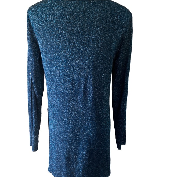Women's Laura Petite Blue & Black Sweater Size M - Picture 3 of 8